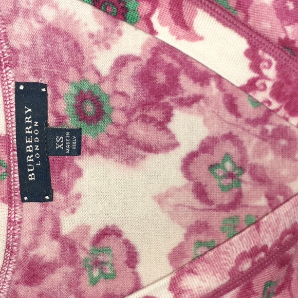 Women's Fuchsia/Emerald multi Pattern Burberry Cardigan - Picture 3 of 5